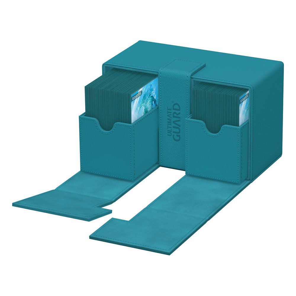 Ultimate Guard Twin Flip`n`Tray 160+ XenoSkin Monocolor Bleu Pétrole