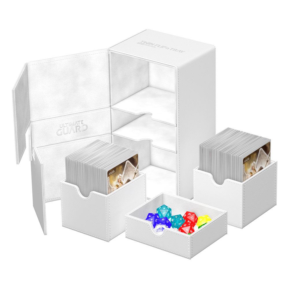 Ultimate Guard Twin Flip`n`Tray 200+ XenoSkin Monocolor Blanc