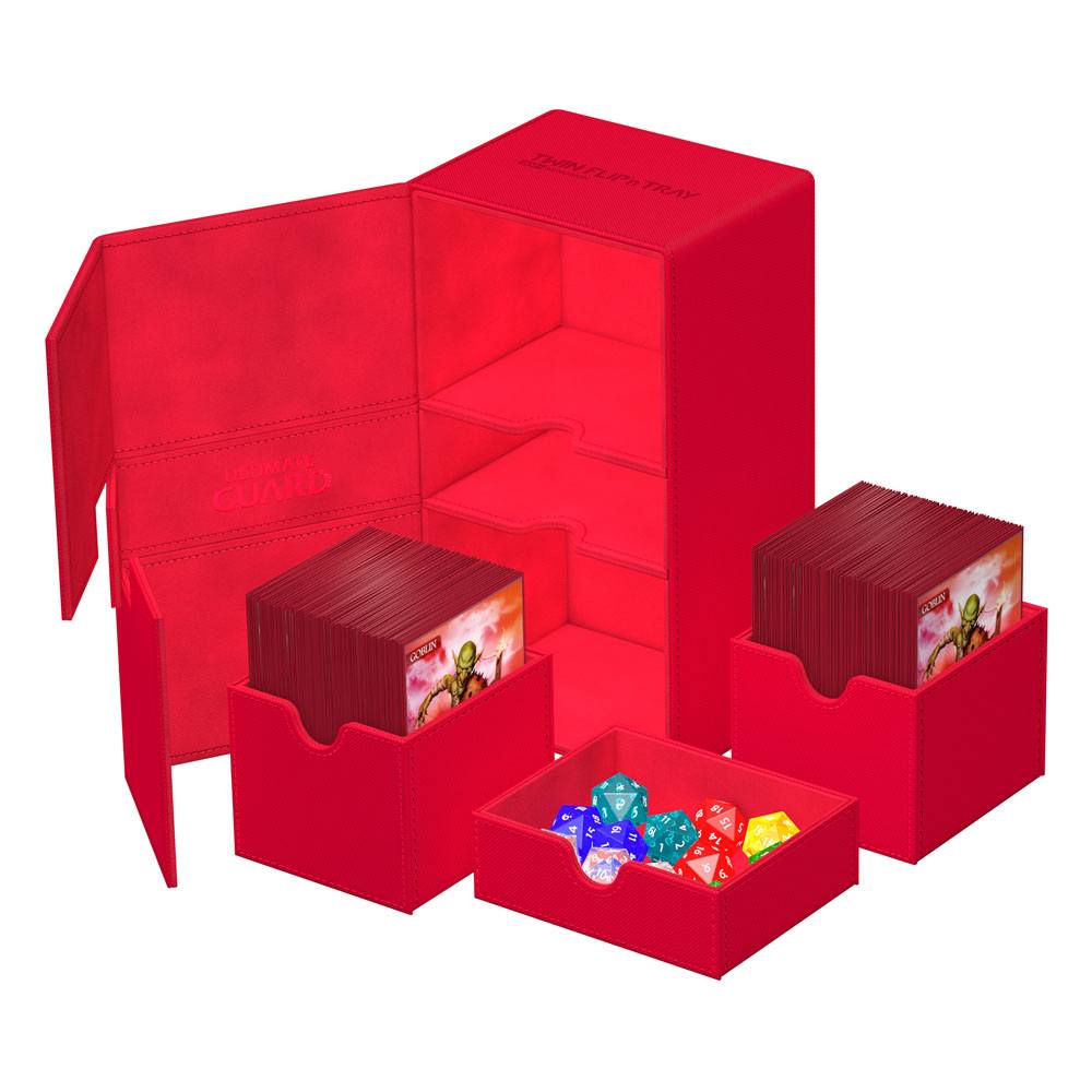 Ultimate Guard Twin Flip`n`Tray 200+ XenoSkin Monocolor Rouge