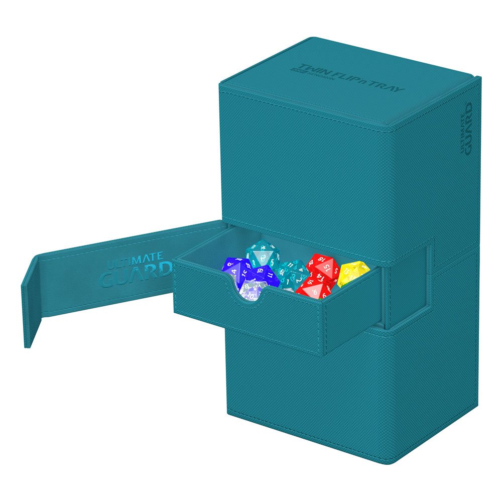 Ultimate Guard Twin Flip`n`Tray 200+ XenoSkin Monocolor Bleu Pétrole