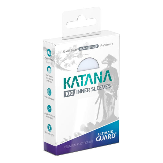 Ultimate Guard 100 pochettes Katana Inner Sleeves Japanese Size Transparent