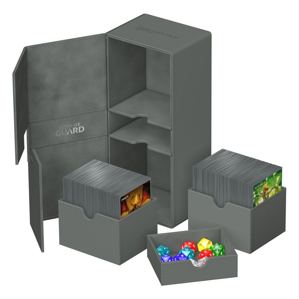 Ultimate Guard Twin Flip`n`Tray 266+ Xenoskin Gris