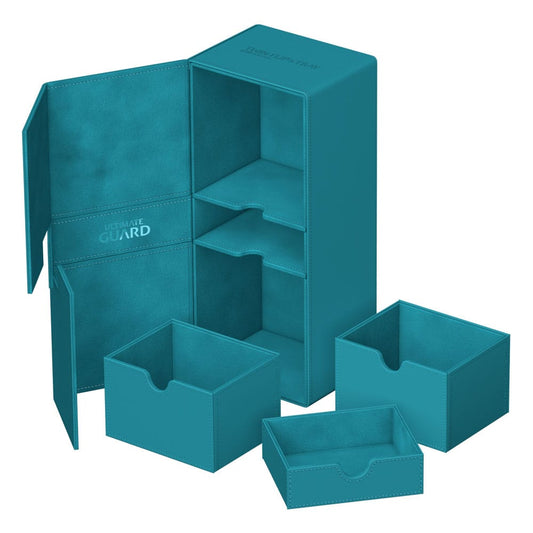 Ultimate Guard Twin Flip`n`Tray 266+ Xenoskin Bleu Pétrole