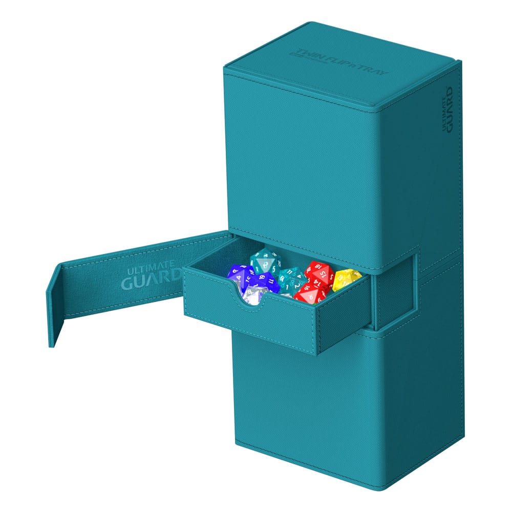 Ultimate Guard Twin Flip`n`Tray 266+ Xenoskin Bleu Pétrole