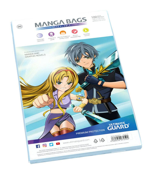 Ultimate Guard 100 pochettes Mangas refermables