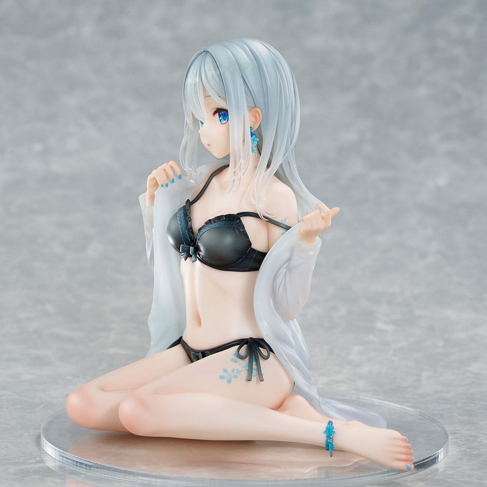 Original Character statuette PVC 1/7 Silver-Haired Girl Sky Blue Morning Special Outfit Ver. by Fuumi Illustration 16 cm