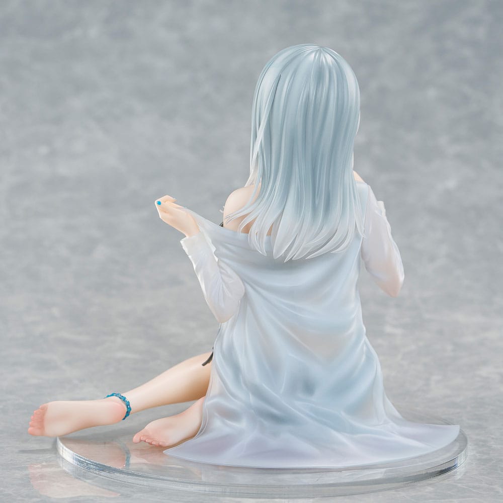 Original Character statuette PVC 1/7 Silver-Haired Girl Sky Blue Morning Special Outfit Ver. by Fuumi Illustration 16 cm