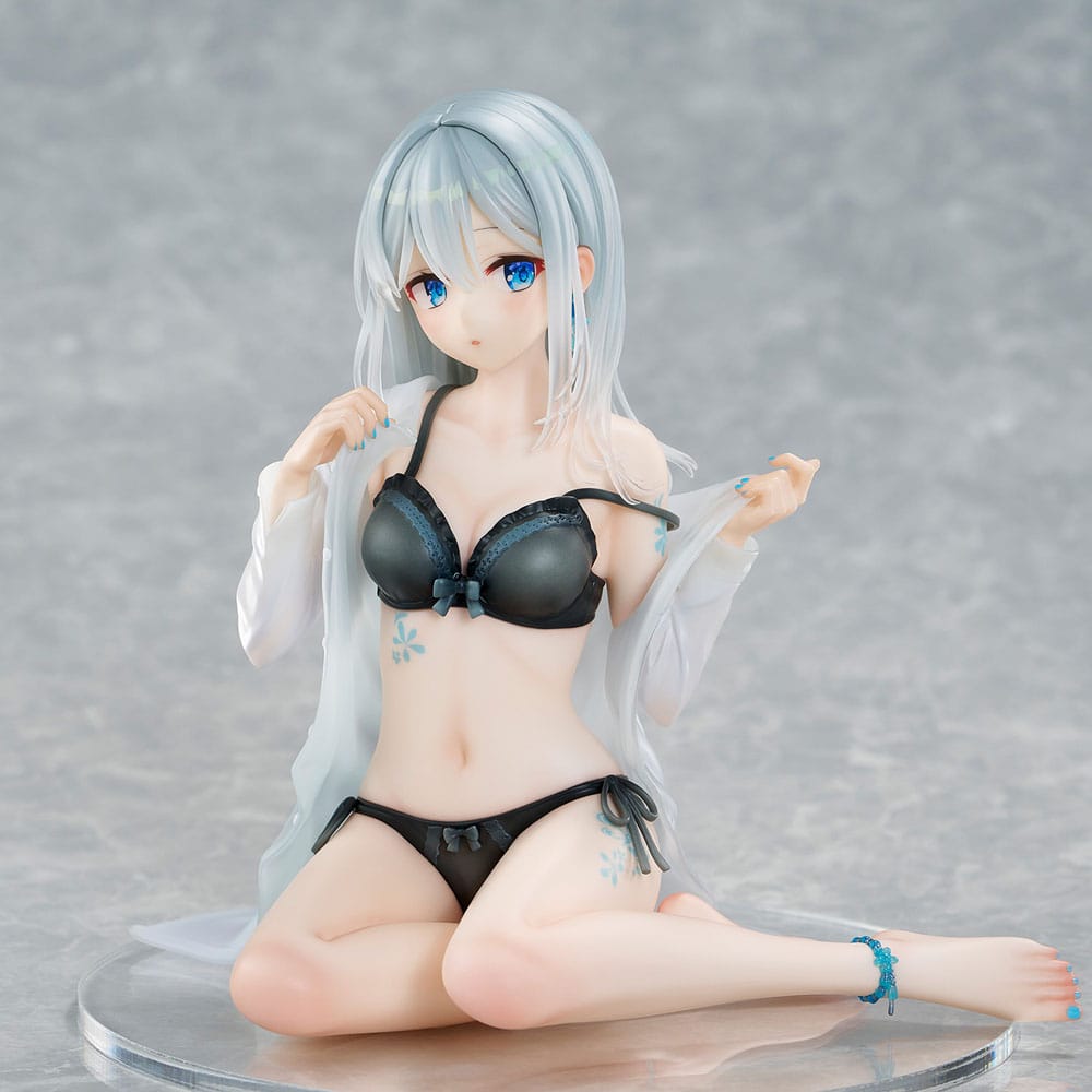 Original Character statuette PVC 1/7 Silver-Haired Girl Sky Blue Morning Special Outfit Ver. by Fuumi Illustration 16 cm