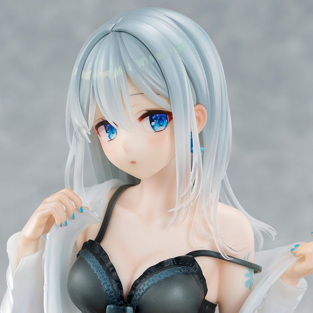 Original Character statuette PVC 1/7 Silver-Haired Girl Sky Blue Morning Special Outfit Ver. by Fuumi Illustration 16 cm