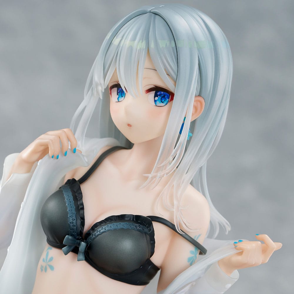 Original Character statuette PVC 1/7 Silver-Haired Girl Sky Blue Morning Special Outfit Ver. by Fuumi Illustration 16 cm