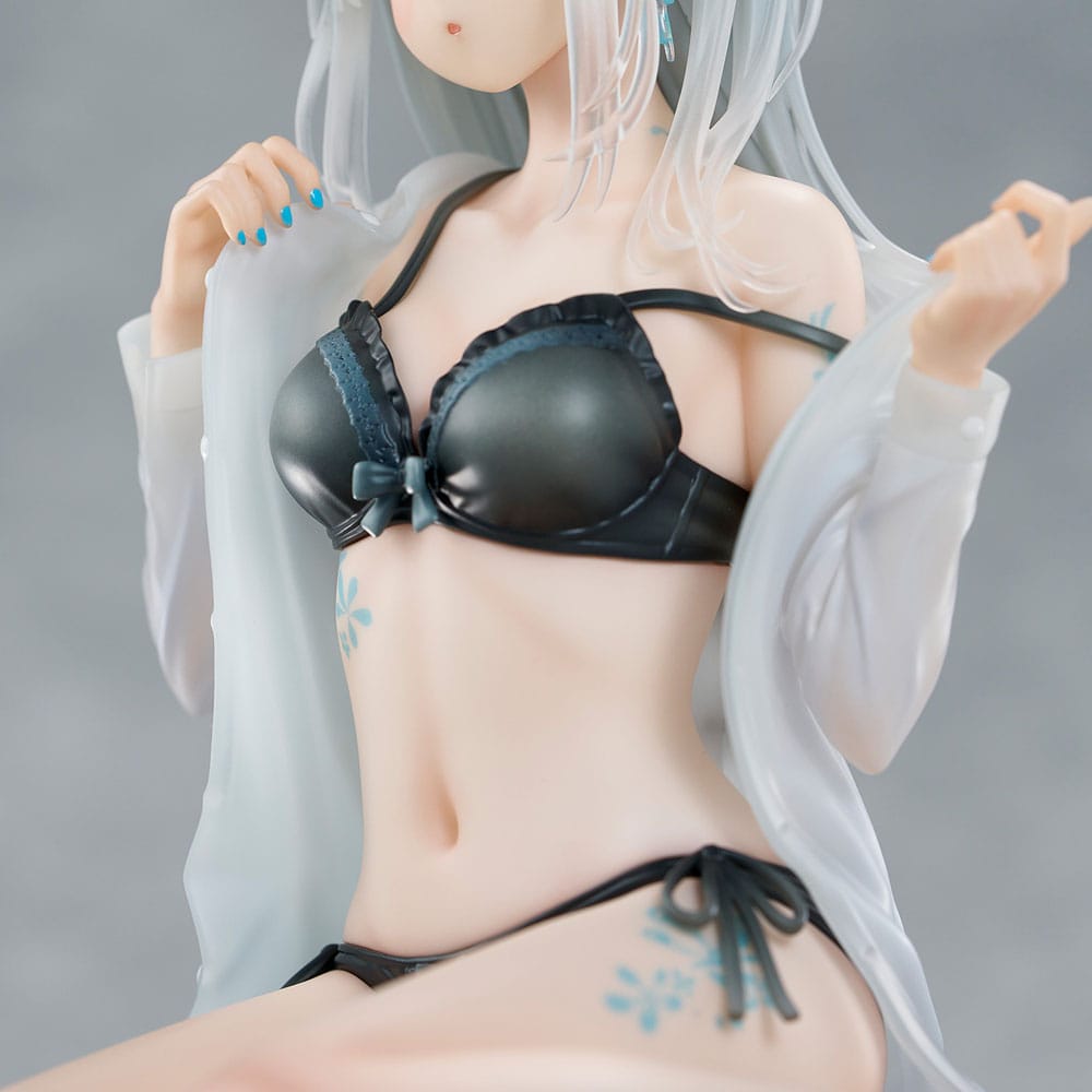 Original Character statuette PVC 1/7 Silver-Haired Girl Sky Blue Morning Special Outfit Ver. by Fuumi Illustration 16 cm