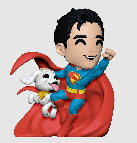 Superman 2025 Vinyl figurine Superman & Krypto 13 cm