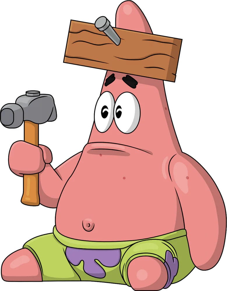 Bob l´éponge Vinyl figurine Nail on Head Patrick 10 cm