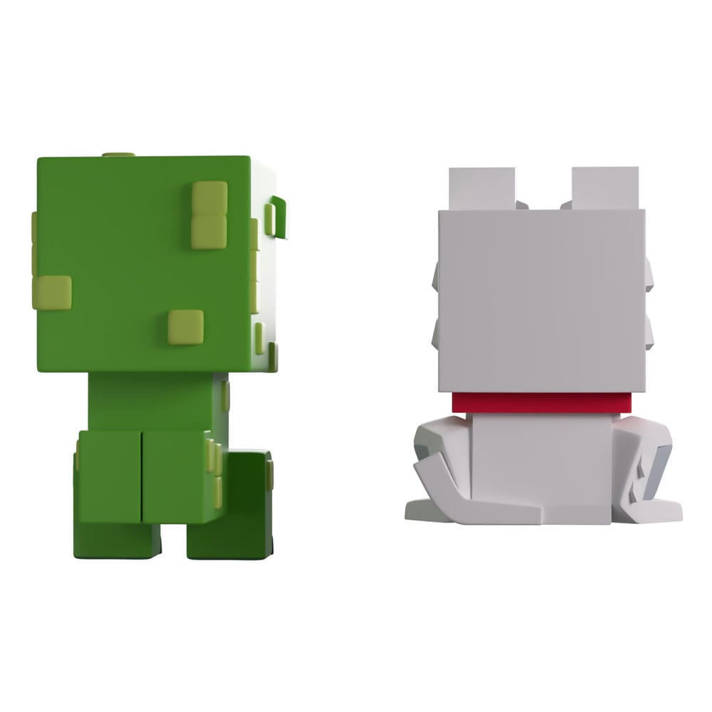 Minecraft Vinyl figurines Wolf and Creeper Monitor Buddiez