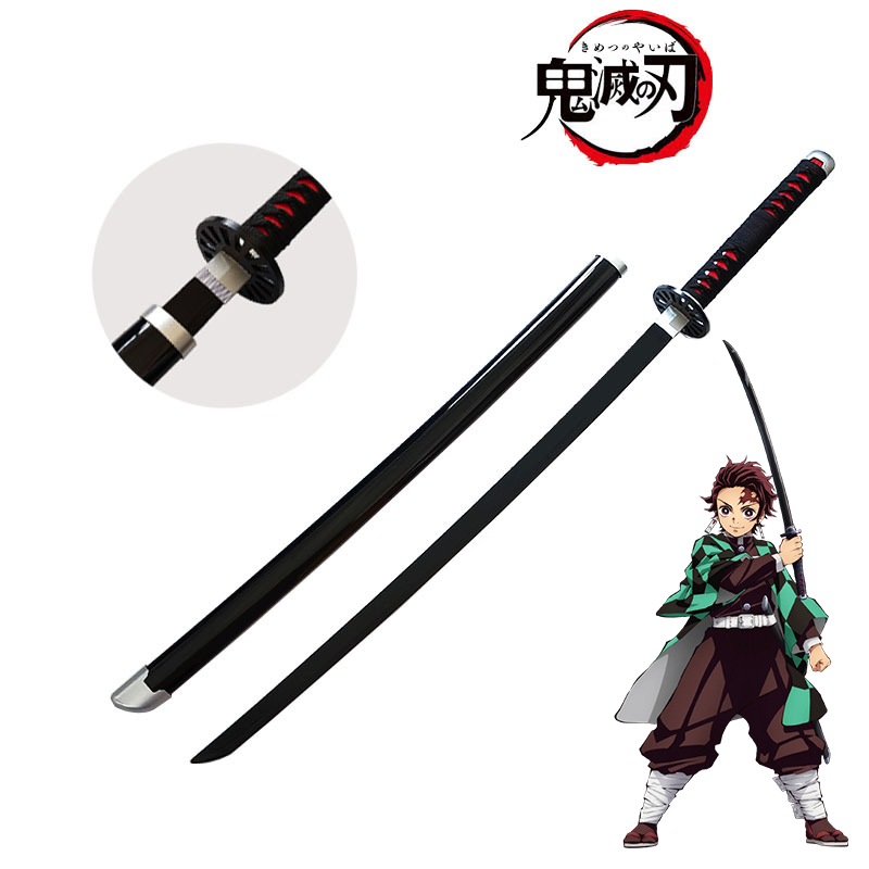 Katana de tanjiro en bois dans demon slayer